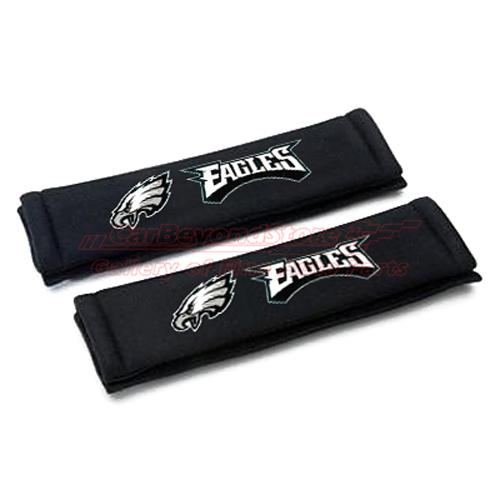 Nfl philadelphia eagles seat belt shoulder pads, pair, licensed + free gift