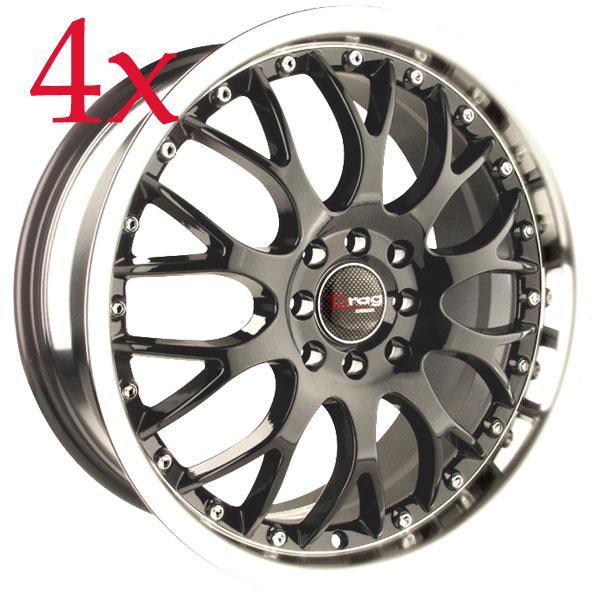 Drag wheels dr-19 17x7.5 5x100 5x114 +47 gun metal rims impreza forester jetta