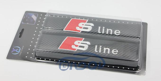 A Pair Sports carbon fiber Auto Seat belt Cover Shoulder Pad Pads For Audi Sline, US $14.88, image 6