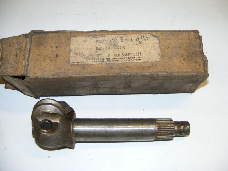 1938 39 CHEVROLET PASSENGER MASTER PITMAN SHAFT NOS NEW 609940 HB,JB, US $39.99, image 2