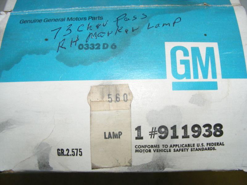 1973 CHEVROLET PASSENGER RH MARKER PARK LAMP NOS NEW OLD STOCK, US $12.49, image 4