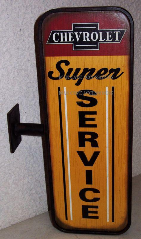 Chevrolet super service double sided flange sign chevelle camaro chevy nova