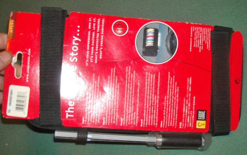 Cd visor with blue neon light and pen holder - holds 10  black by case logic 