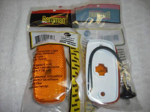 Rv -  bargman  #59 amber clearance / marker  lights - 2 sets w/ bulbs
