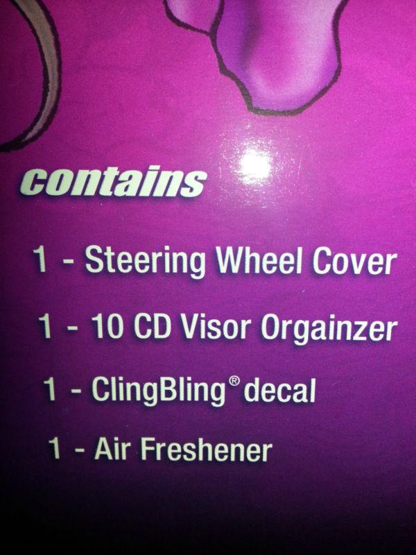 ED HARDY AUTO EXPRESSIONS GIFT SET....STEERING WHEEL COVER, CD ORGANIZOR..& MORE, US $20.00, image 2