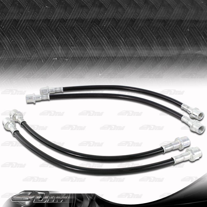 1998-2005 porsche carrera 911 966 front & rear stainless steel brake line -black