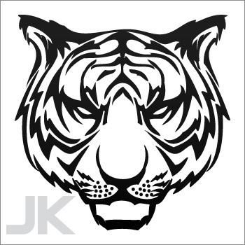 Decal stickers tiger tigers angry attack jungle wild cats predator 0502 ag9ab
