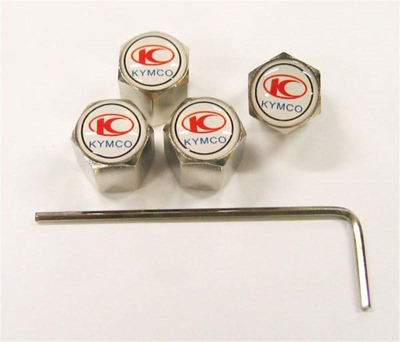Kymco wheel tyre tire valve stem air dust covers caps anti-theft locking