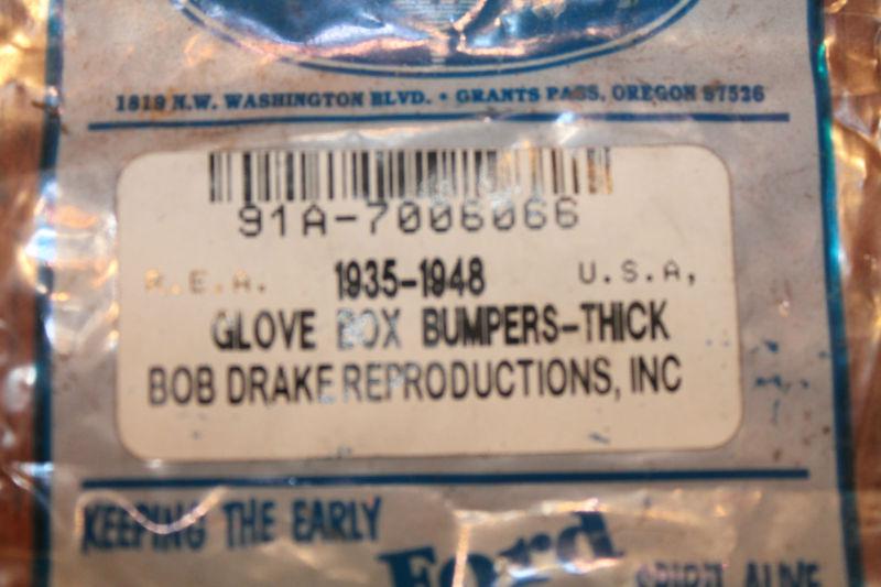 1935-48 ford glove box bumpers - thick - free shipping! part# 91a-7006066