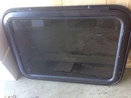 26.5 x 19.5" exit rv black tint window 