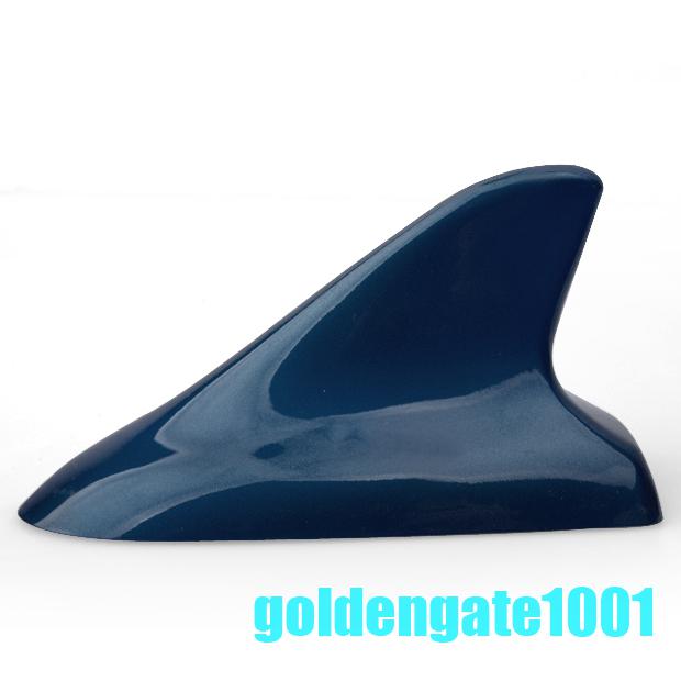 Blue roof top mount antenna aerial base shark fin style decorative for car new