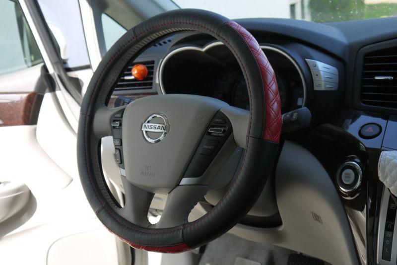 CIRCLE COOL CHEVROLET 57009 BLACK+RED LEATHER WRAP CAR STEERING WHEEL COVER WRAP, US $19.99, image 5