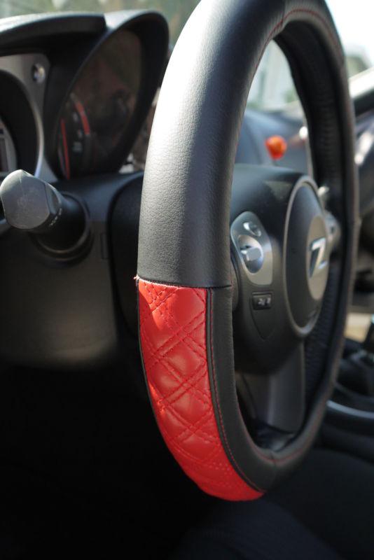 CIRCLE COOL CHEVROLET 57009 BLACK+RED LEATHER WRAP CAR STEERING WHEEL COVER WRAP, US $19.99, image 12