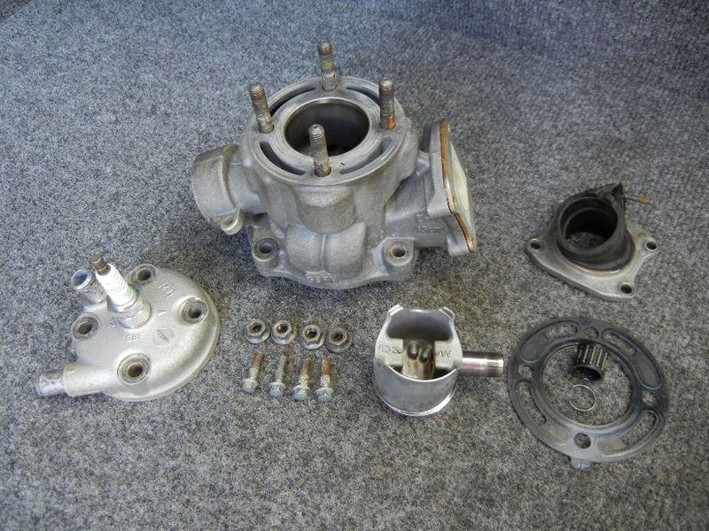 Cylinder + head - 04 honda cr85 cr85r cr 85 85r - piston reed valve top end jug