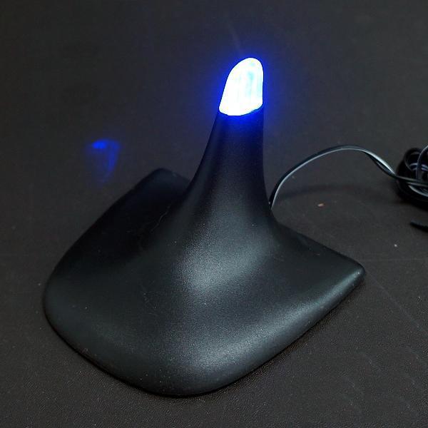 Car black decoration shark fin antenna blue light