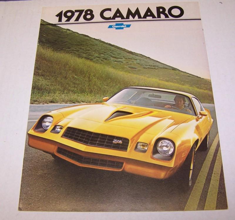 1978 camaro dealer sales brochure original 12 pages minty 8.5" x 11"
