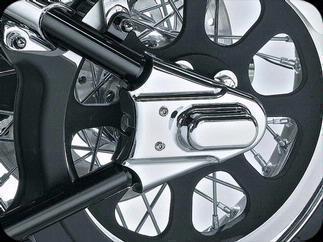 New chrome kuryakyn phantom swingarm covers 1990-07 softail fatboy springer flst