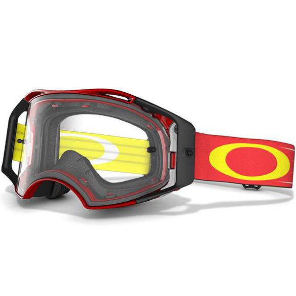 New 2013 adult oakley air brake mx/atv goggles red white retro speed w/ clear