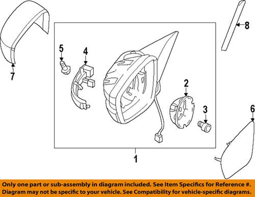 Volkswagen oem 5c1857507n9b9 outside mirrors-door-housing assembly