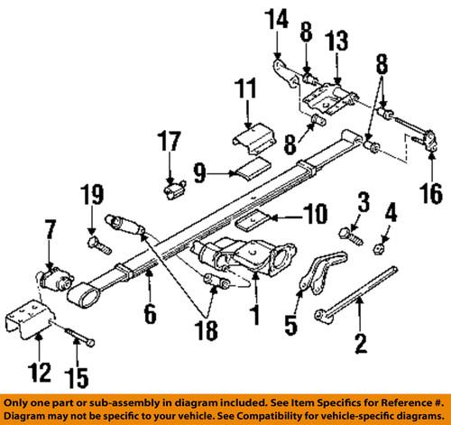 Mopar oem 6501247 rear suspension-track bar nut