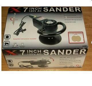 Sander/polisher/buffer 7", 2 speed, 180 swivel, discs & bonnets new!! is-4507