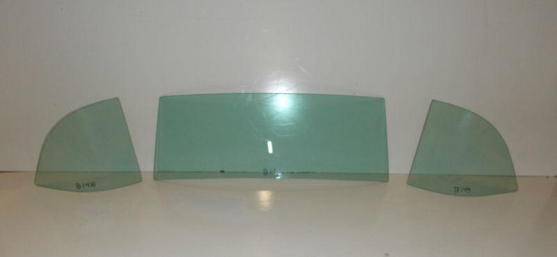 1949-1952 pontiac coupe chieftain deluxe 3 piece back glass set