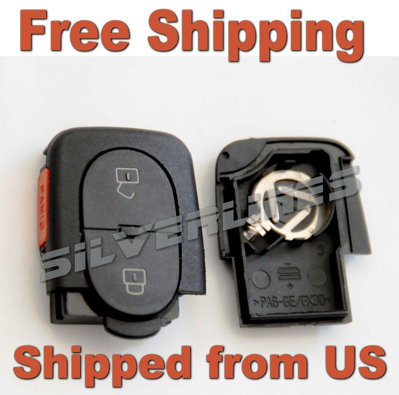 2001-2009 audi tt quattro remote key shell 2+  panic buttons keyless case - ac2