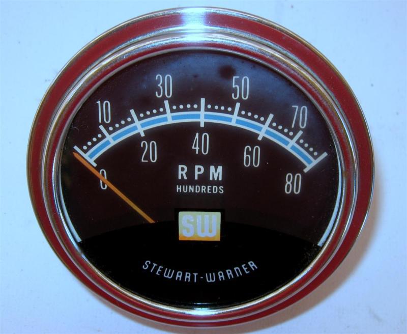 Vintage stewart warner 8,000 rpm blueline tach read deal 1960's test video nice!
