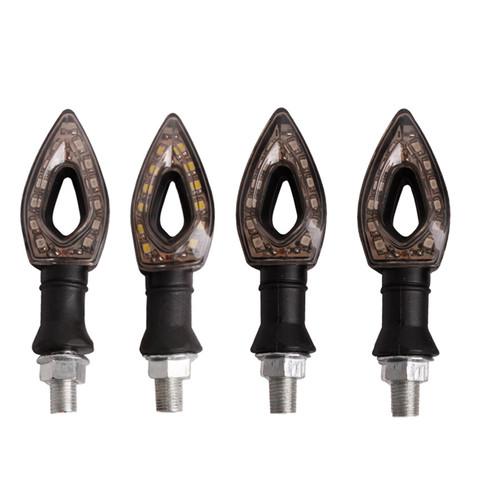 4x motorcycle motorbike turn signal led indicator light white 12v 