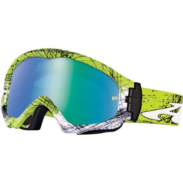 Neon green/black-aqua chrome arnette series 3mx dirty goggles