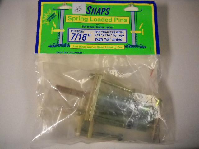 Spring loaded pins for 5th wheel trailer jacks, part no. 26810, nos
