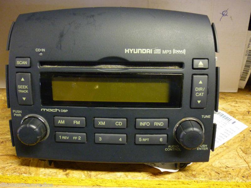 06-08 hyundai sonata radio cd mp3 xm ready 96180-0a600fz oem factory *