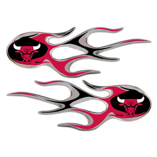 Nba chicago bulls micro flame auto emblems, 3d look, licensed + free gift