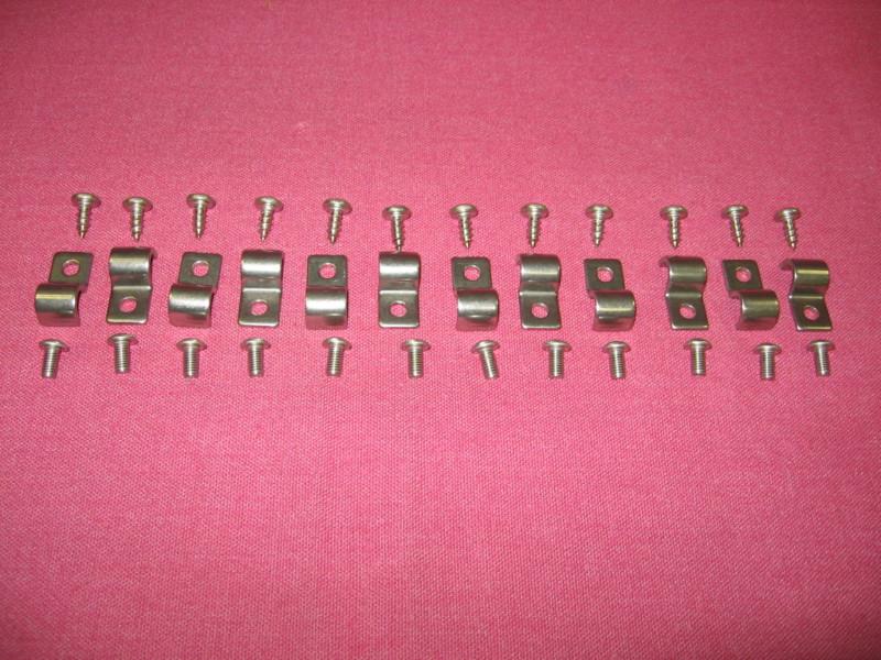 Buy Brake, Fuel, or Transmission Line Clamps, 3/16 Inch, S/S, w/Screws, Set of 12 in Escondido
