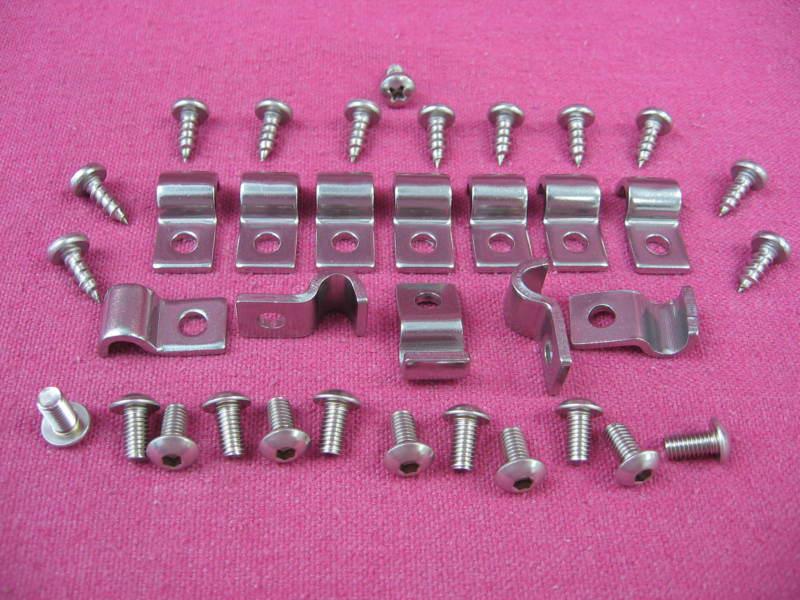 Brake, Fuel, or Transmission Line Clamps, 3/16 Inch, S/S, w/Screws, Set of 12 , US $17.95, image 3