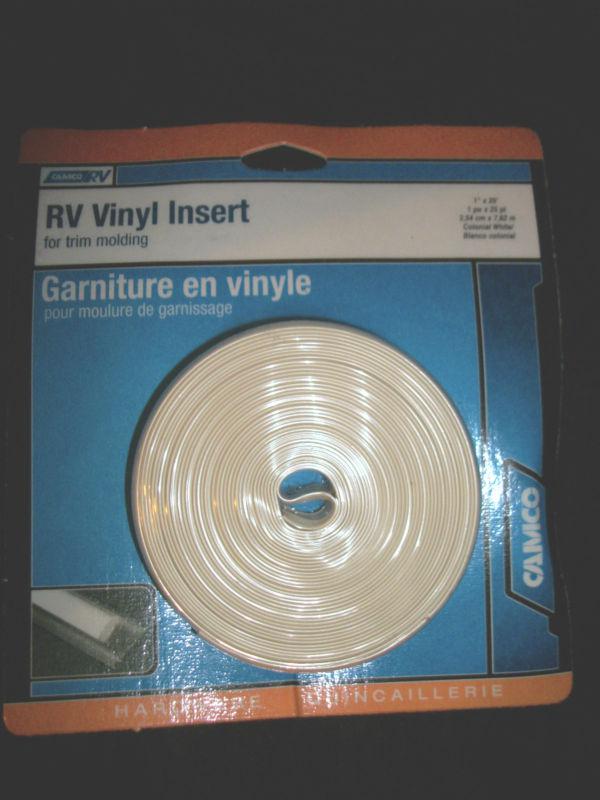 Camco rv vinyl insert for trim molding (colonial white) 1"x25'
