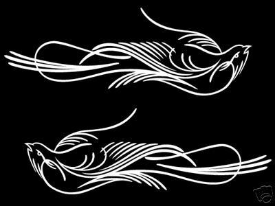 2 pinstriping decals - birds -custom culture-von dutch 