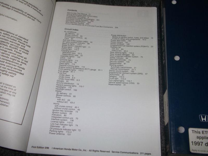 1996 1997 HONDA CIVIC DEL SOL Service Shop Repair Manual OEM DEALERSHIP SET 2 x, US $165.65, image 5