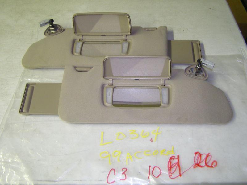 Buy 1999 HONDA ACCORD SUN VISORS SUNVISORS TAN CLOTH OEM in Northeast
