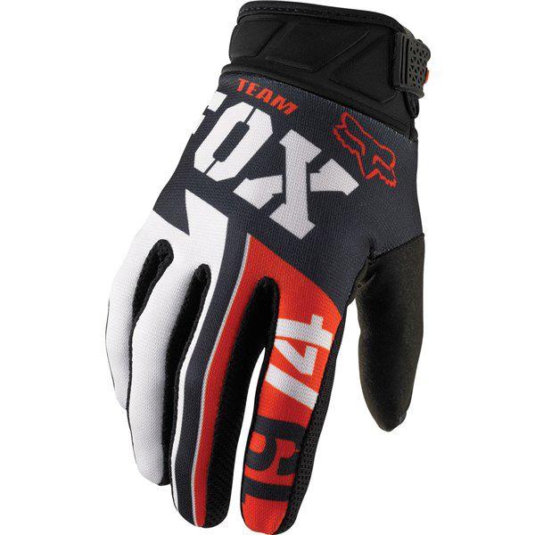 White/black s fox racing 360 graphic covert gloves