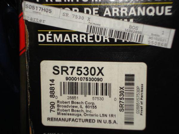 Bosch sr7530x starter ford escape contour escort murcury mystique