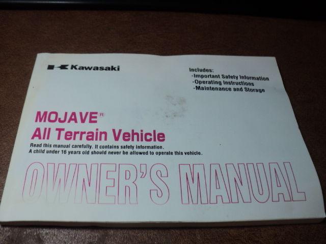 2002 kawasaki ksf250 ksf 250 mojave 250a16 owners manual nos oem p/n 99987-1054