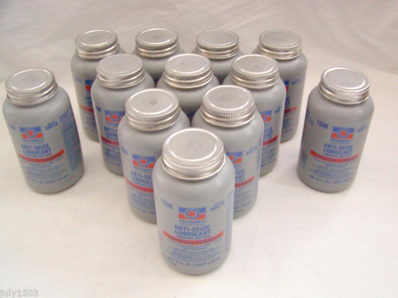 (12) permatex anti-seize lubricant unused 8 oz bottle 80078 brush cap ounce