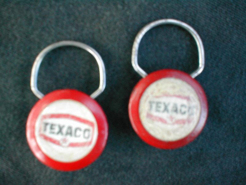 Two vintage "texaco" advertising key chain 