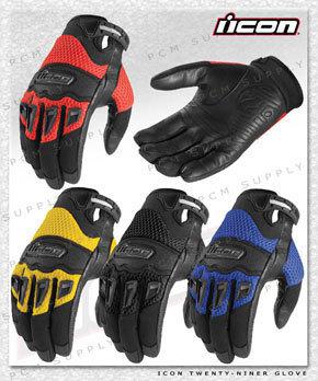 Icon twenty niner 29er motorcycle glove yellow 2x