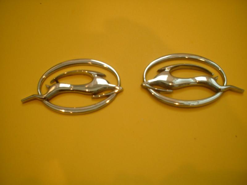 Chevrolet impala chrome  ss side pillar emblems  "flying impalas" 