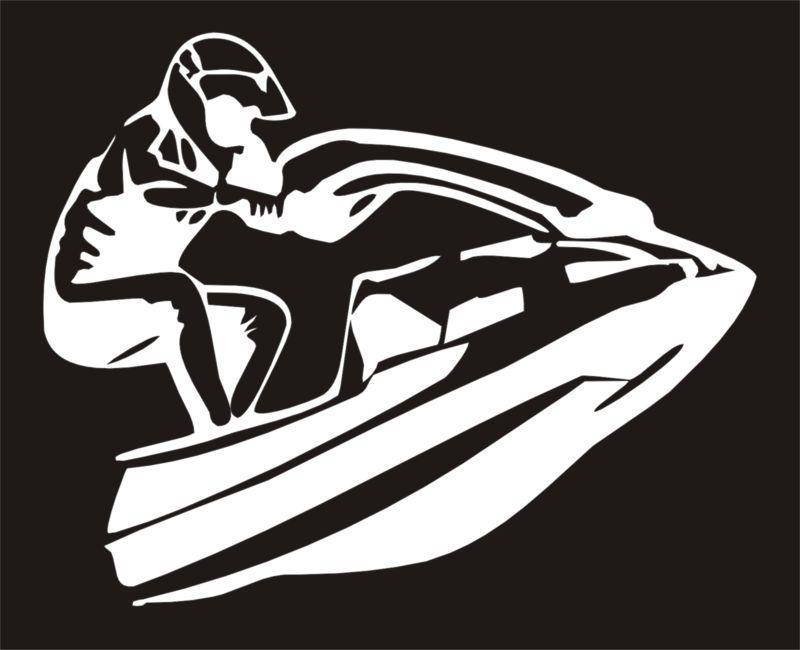 Seadoo waverunner rider vinyl decal sticker