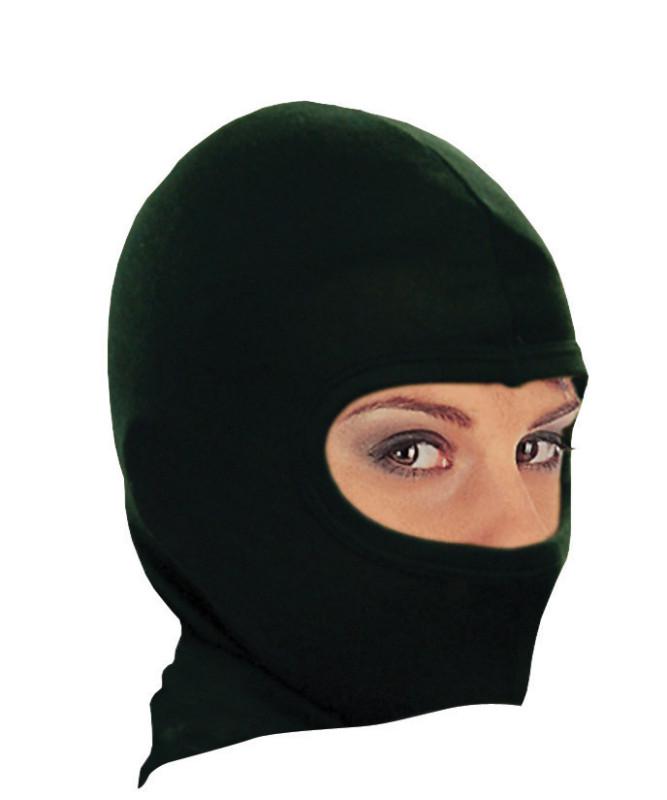 Thermal cotton black balaclava, under helmet protection