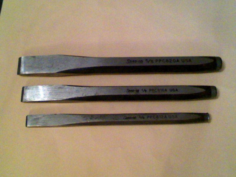 Snap-on, chisel, flat, 3 pieces