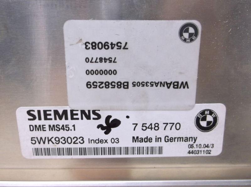 04-05 bmw x3/330 ci awd. engine control module..ecu..ecm..pcm